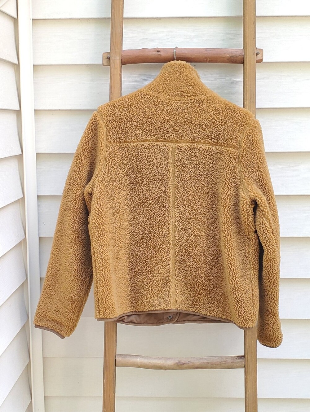 L.L. Bean Sherpa Jacket In Tan Size M - Picture 3 of 5